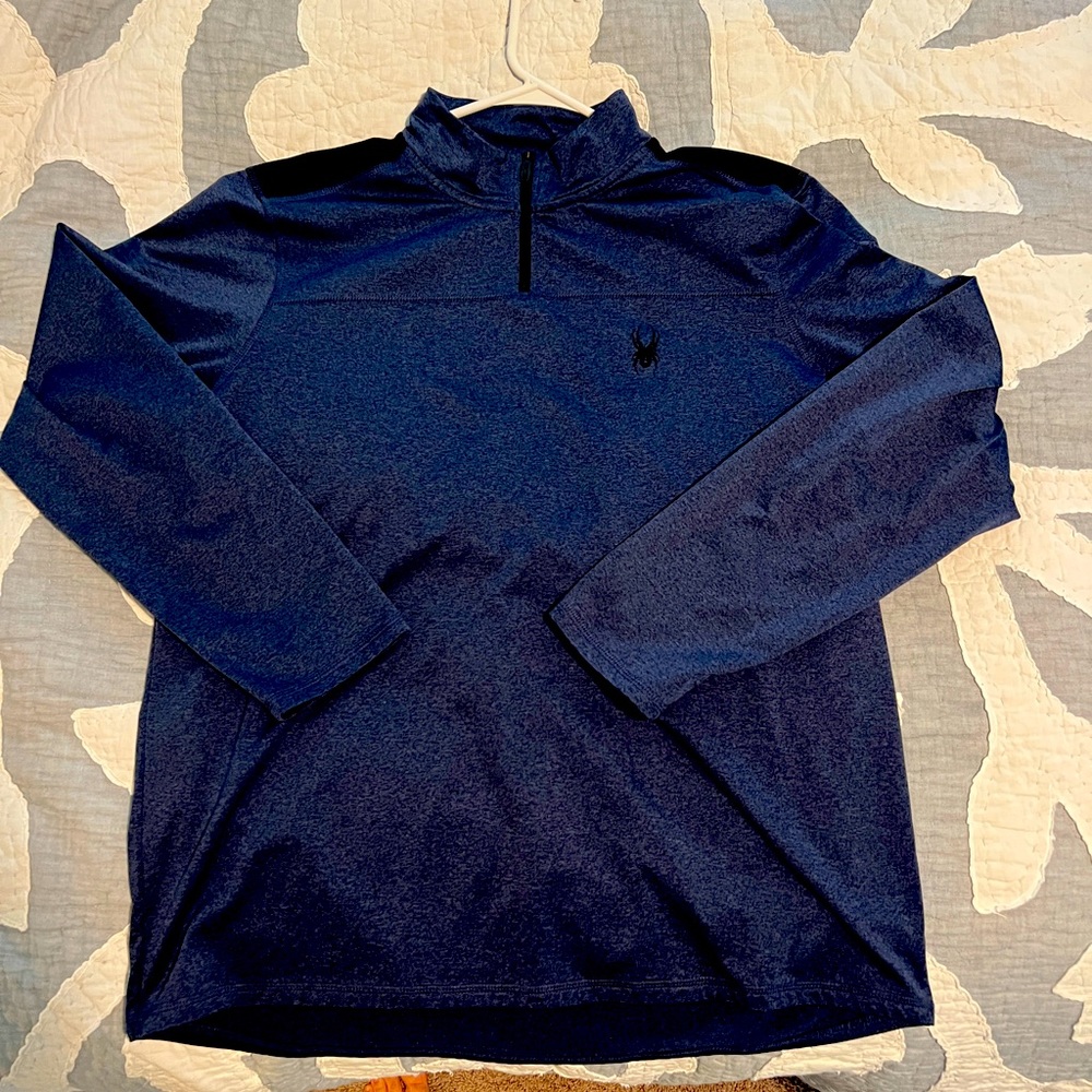 Spyder Quarter Zip Size L Blue